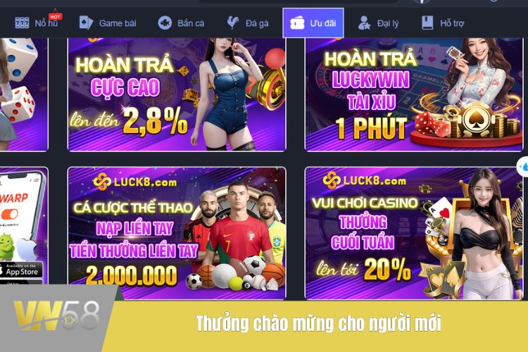 Thưởng chào mừng cho người mới