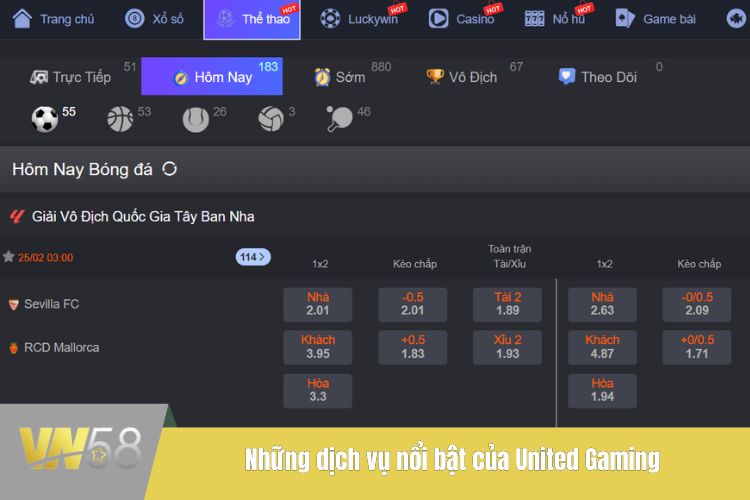 Những dịch vụ nổi bật của United Gaming